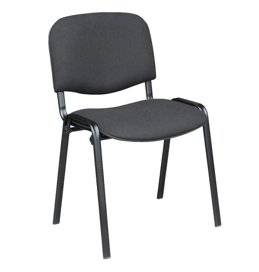 Chaise dossier & assise tissu noir