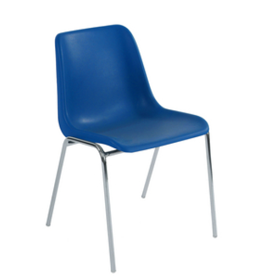 Chaise coque Bleu Roi