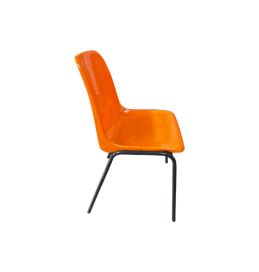 chaise coque orange