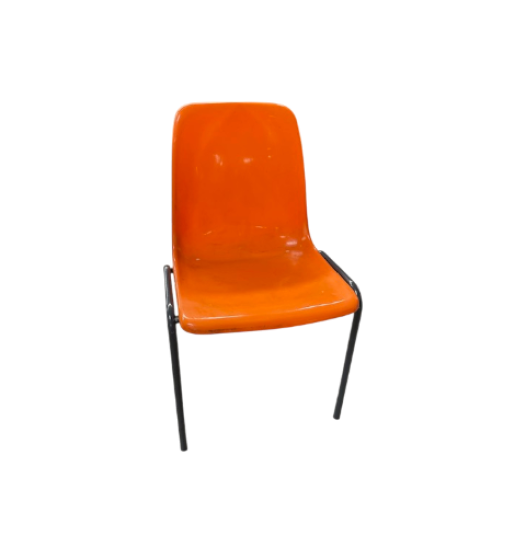 chaise coque orange