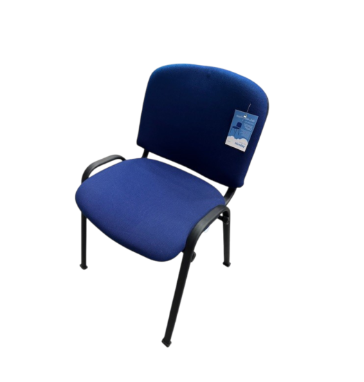 chaise-tissu-bleu-declassée