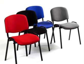 Chaise dossier & assise tissu