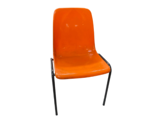 chaise coque orange